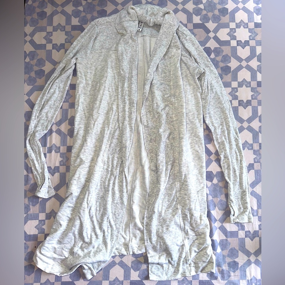 Athleta long grey cardigan
